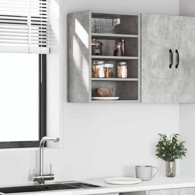 Berkfield Home Hanging Cabinet Concrete Grey 40x29.5x60 cm Engineered Wood - image 1