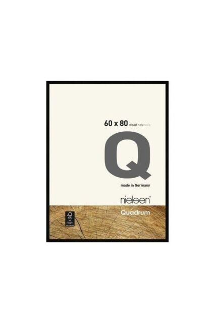 nielsen Quadrum 60 x 80cm Wooden Picture Frame With Protective Glass Front in Black - Size: 60 x 80 cm - image 1