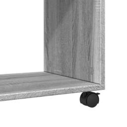 Berkfield Home Side Table with Wheels Grey Sonoma 70x35x60 cm Engineered Wood - Size: 70 x 35 x 60 cm - thumbnail 8