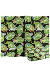 Rick & Morty Portal Mayhem Silky Touch Super Soft Throw Blanket 152 X 127 cm in White - thumbnail 2
