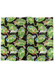 Rick & Morty Portal Mayhem Silky Touch Super Soft Throw Blanket 152 X 127 cm in White - thumbnail 1