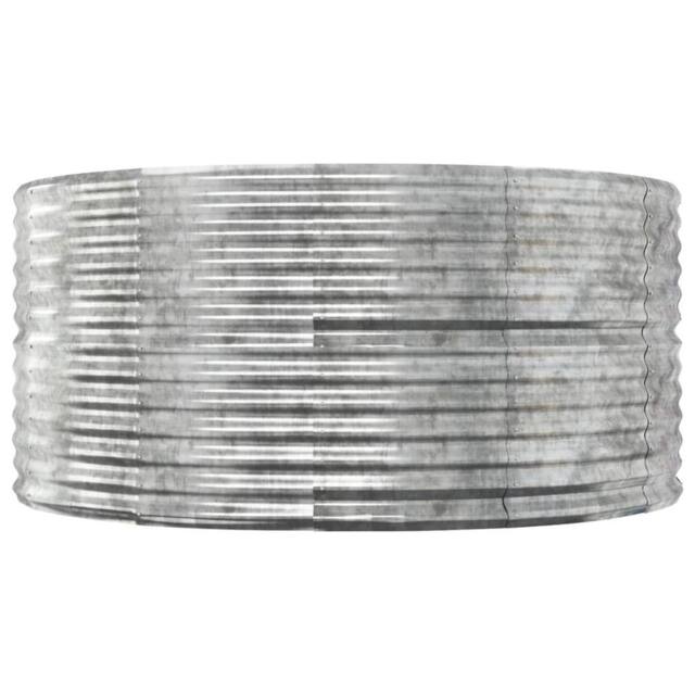 Berkfield Home Garden Raised Bed Silver 140x140x68 cm Powder-coated Steel - Size: 140 x 140 x 68 cm - image 1