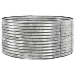 Berkfield Home Garden Raised Bed Silver 140x140x68 cm Powder-coated Steel - Size: 140 x 140 x 68 cm - thumbnail 3