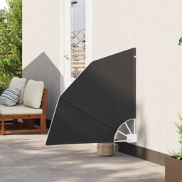 Berkfield Home Balcony Privacy Screen Folding Manual Anthracite 115 x 115 cm Fabric - thumbnail 3