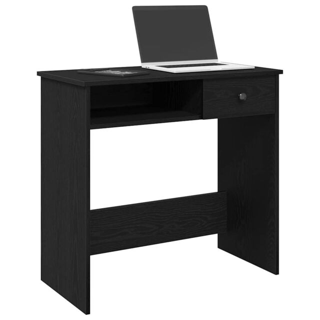 Berkfield Home Desk Black 80x40x75 cm Engineered Wood - Size: 80 x 40 x 75 cm - image 1