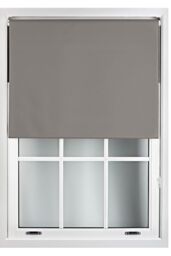 Furnished Dark Grey Blackout Roller Blinds - Trimmable Window Shade for Home & Office - Size: 50 cm width x 165 cm drop - thumbnail 1