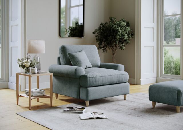 The Great Sofa Company Beatrice Armchair Faro Denim in Blue