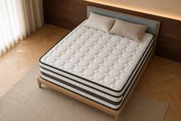 Matteo Double Mattress 4FT6 Cooling Memory Foam, 27cm in White - thumbnail 5