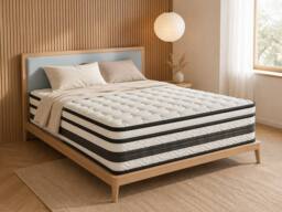 Matteo Double Mattress 4FT6 Cooling Memory Foam, 27cm in White - thumbnail 4