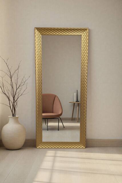 Yearn Mirrors Diamont Full Length Framed Gold Bevelled Mirror - image 1