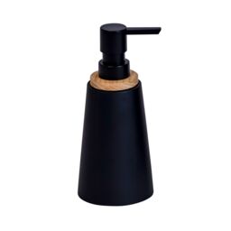 Showerdrape Sonata Black & Bamboo Liquid Soap Dispenser - thumbnail 2