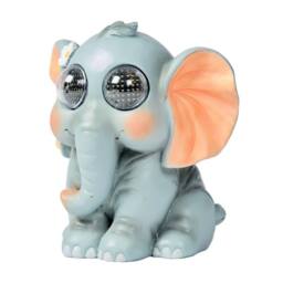 Marco Paul Solar Blinkin Elephant Garden Ornament in Grey - Size: 20 cm - thumbnail 3