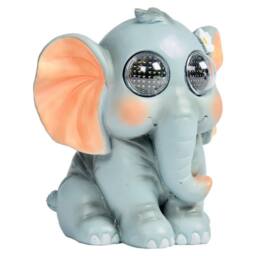 Marco Paul Solar Blinkin Elephant Garden Ornament in Grey - Size: 20 cm - thumbnail 6