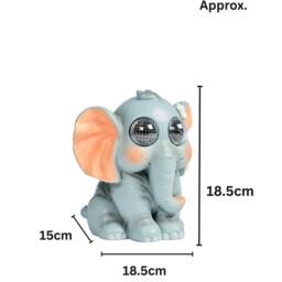 Marco Paul Solar Blinkin Elephant Garden Ornament in Grey - Size: 20 cm - thumbnail 2