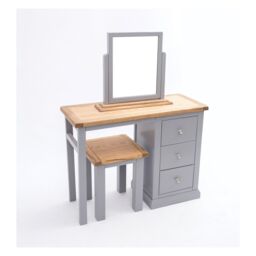 Cabinet Bits Rocca 3 Drawer Dressing Table Set Chrome Knob in Grey - thumbnail 3
