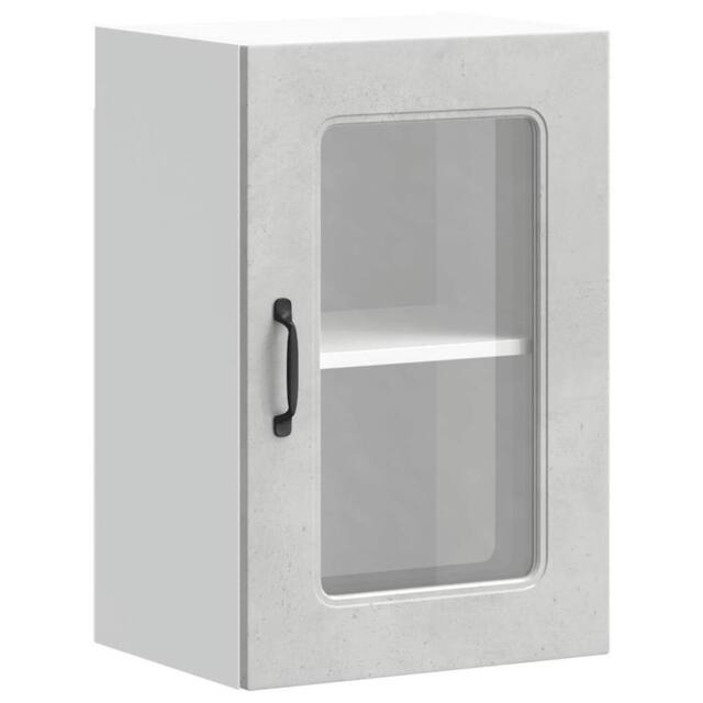 Berkfield Home Kitchen Wall Cabinet with Glass Door Kalmar Grey Sonoma Wood - image 1