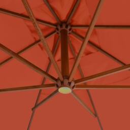 Berkfield Home Cantilever Umbrella with Wooden Pole 400x300 cm Terracotta - thumbnail 4