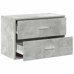 Berkfield Home Cabinet with 2 Drawers Concrete Grey 60x31x40 cm Engineered Wood - Size: 60 x 31 x 40 cm - thumbnail 5