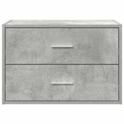 Berkfield Home Cabinet with 2 Drawers Concrete Grey 60x31x40 cm Engineered Wood - Size: 60 x 31 x 40 cm - thumbnail 4