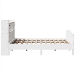 Berkfield Home Bookcase Bed without Mattress White 140x200cm Solid Wood Pine - Size: 140x200 cm - thumbnail 5