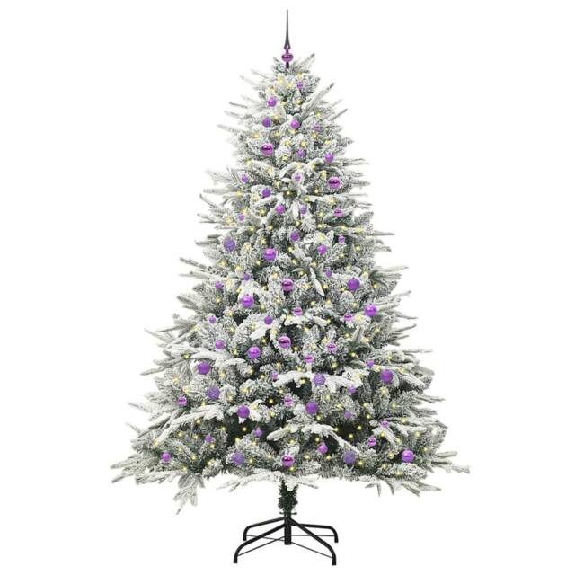 Berkfield Home Realistic Artificial Pre-lit Christmas Tree with Ball Set Green 240 cm - image 1