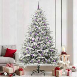 Berkfield Home Realistic Artificial Pre-lit Christmas Tree with Ball Set Green 240 cm - thumbnail 2