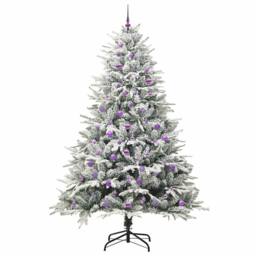 Berkfield Home Realistic Artificial Pre-lit Christmas Tree with Ball Set Green 240 cm - thumbnail 4