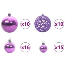 Berkfield Home Realistic Artificial Pre-lit Christmas Tree with Ball Set Green 240 cm - thumbnail 8