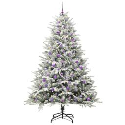 Berkfield Home Realistic Artificial Pre-lit Christmas Tree with Ball Set Green 240 cm