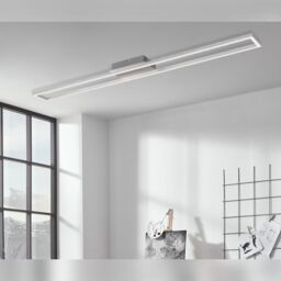 BRILONER Matt Nickel Aluminium 18W LED Wall & Ceiling Light in Silver - thumbnail 9