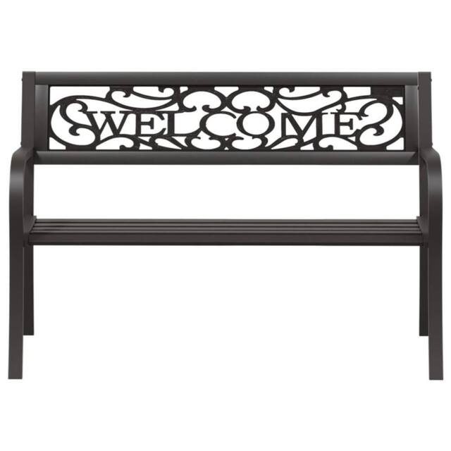 Berkfield Home Durable Garden Bench 125 cm Steel Black - image 1