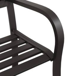 Berkfield Home Durable Garden Bench 125 cm Steel Black - thumbnail 6