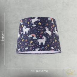 Happy Homewares Unicorn Themed Childrens Lampshade with Rainbows & Colourful Flowers - Size: 10 inches - thumbnail 7