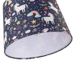 Happy Homewares Unicorn Themed Childrens Lampshade with Rainbows & Colourful Flowers - Size: 10 inches - thumbnail 5