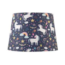 Happy Homewares Unicorn Themed Childrens Lampshade with Rainbows & Colourful Flowers - Size: 10 inches - thumbnail 4