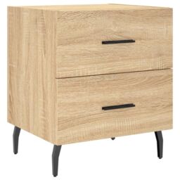 Berkfield Home Bedside Cabinet Sonoma Oak 40x35x47.5 cm Engineered Wood in Brown - thumbnail 2
