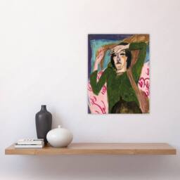 "Artery8 Woman in the Green Blouse Kirchner Wall Art Poster Print - Size: W24"" x H32""" - thumbnail 4