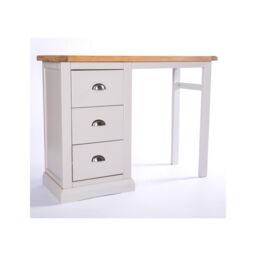Cabinet Bits Loreo 3 Drawer Desk - Dressing Table Chrome Cup Handle in Light Grey - thumbnail 1
