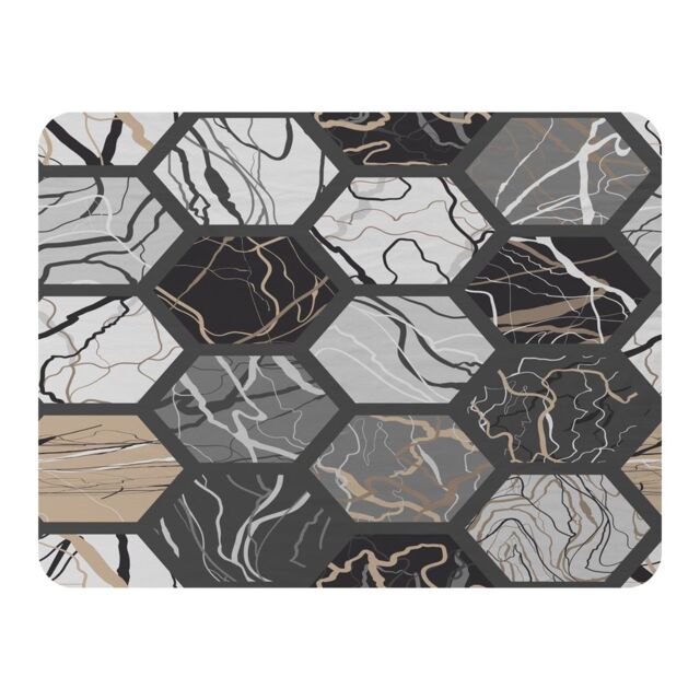 Benjamin Tate Design Hexagon Marble Blanket in Natural - Size: 120 cm x 150 cm - image 1