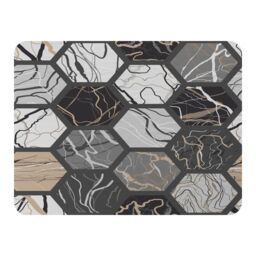 Benjamin Tate Design Hexagon Marble Blanket in Natural - Size: 120 cm x 150 cm - thumbnail 1