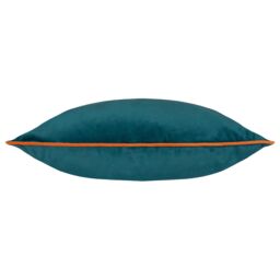 Furn Meridian Velvet Piped Cushion in Teal - Size: 45 cm x 45 cm - thumbnail 3