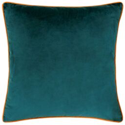 Furn Meridian Velvet Piped Cushion in Teal - Size: 45 cm x 45 cm - thumbnail 2