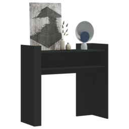 Berkfield Home Console Table Black 100x35x90 cm Engineered Wood - Size: 100 x 35 x 90 cm - thumbnail 1