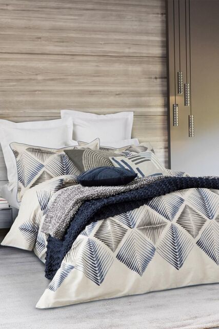 Nalu Nicole Scherzinger 'Kaimana Cover' Cotton Duvet Set in Blue - Size: Super King - image 1