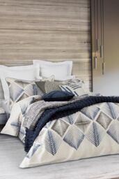 Nalu Nicole Scherzinger 'Kaimana Cover' Cotton Duvet Set in Blue - Size: Super King - thumbnail 1