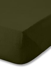 Catherine Lansfield 'Brushed Cotton' Fitted Sheet in Green - Size: Double Fitted - thumbnail 3