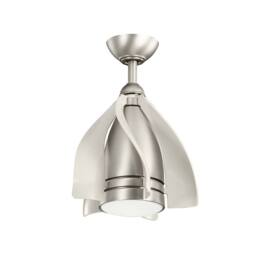 Netlighting Kichler Terna 5 Blade 38cm Ceiling Fan LED Light Nickel Remote Control in Silver - thumbnail 1