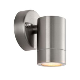 Netlighting Palin Outdoor Down Wall Lamp Brushed Stainless Steel IP65 in Grey - thumbnail 1
