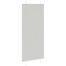 Berkfield Home Pleated Blind Light Grey 95x200 cm Fabric Width 94.4 cm Polyester - thumbnail 1