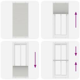 Berkfield Home Pleated Blind Light Grey 95x200 cm Fabric Width 94.4 cm Polyester - thumbnail 7
